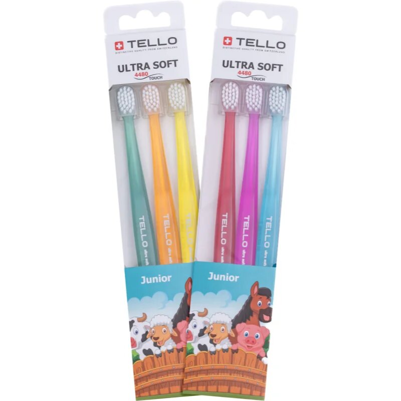 TELLO 4480 Junior 3pack zubní kartáček pro děti 3 ks