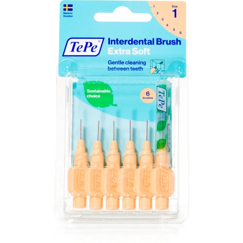 TePe Interdental Brush Extra Soft mezizubní kartáčky Orange 045 mm 6 ks