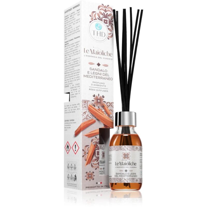 THD Le Maioliche Sandalo e Legni Del Mediterraneo aroma difuzér s náplní 100 ml