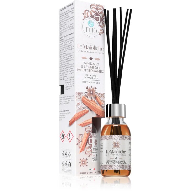 THD Le Maioliche Sandalo e Legni Del Mediterraneo aroma difuzér s náplní 100 ml