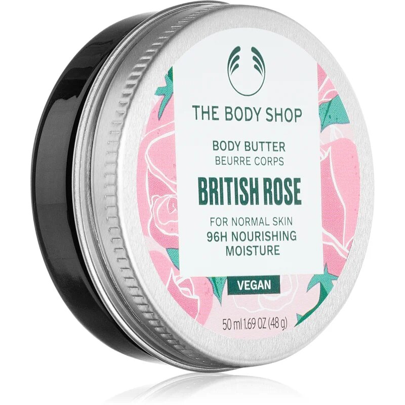 The Body Shop British Rose Body Butter tělové máslo s vůní růží 50 ml