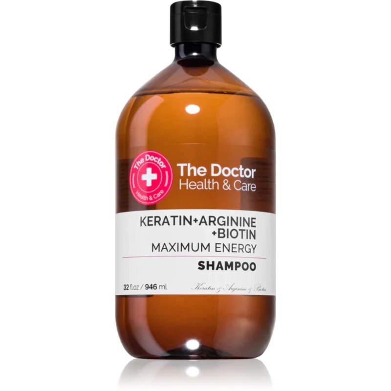 The Doctor Keratin + Arginine + Biotin Maximum Energy keratinový šampon pro posílení a lesk vlasů 946 ml
