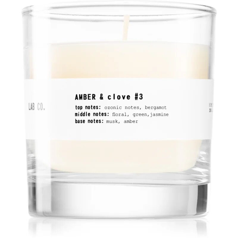 The Olphactory Lab Co. Amber & Clove vonná svíčka 200 g