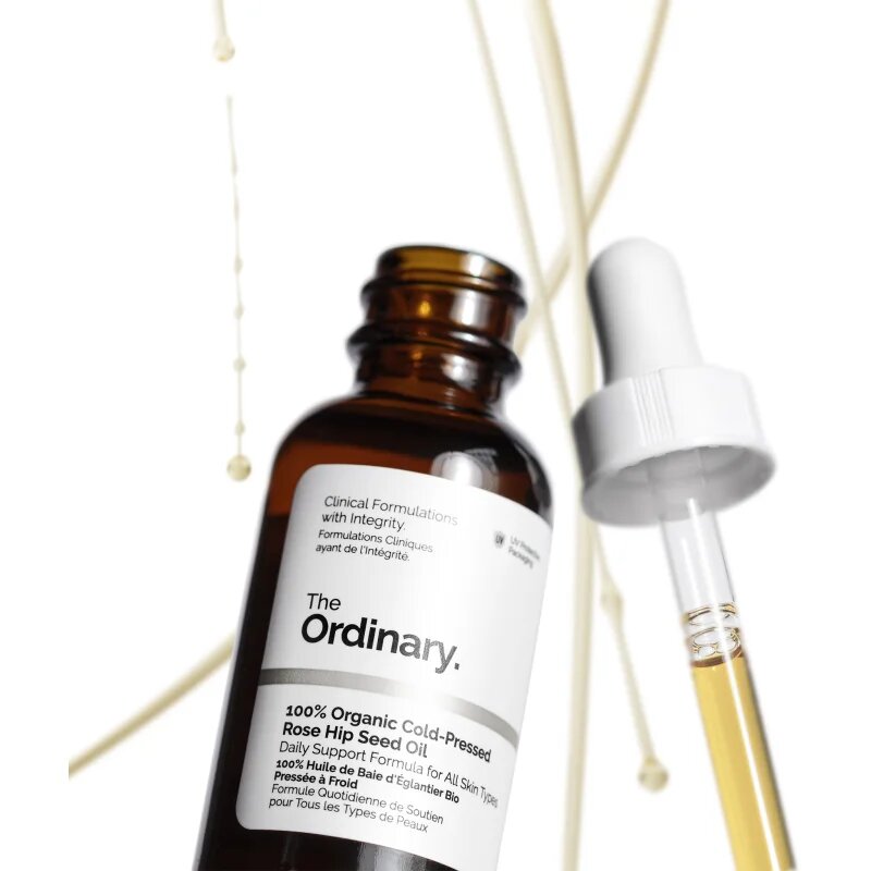 The Ordinary 100% Organic Cold-Pressed Rose Hip Seed Oil šípkový olej pro hydrataci a vypnutí pokožky 30 ml