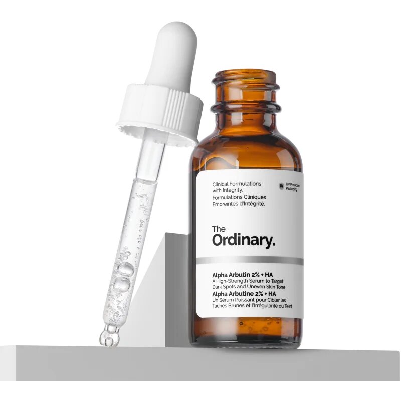 The Ordinary Alpha Arbutin 2% + HA rozjasňující pleťové sérum s kyselinou hyaluronovou 30 ml