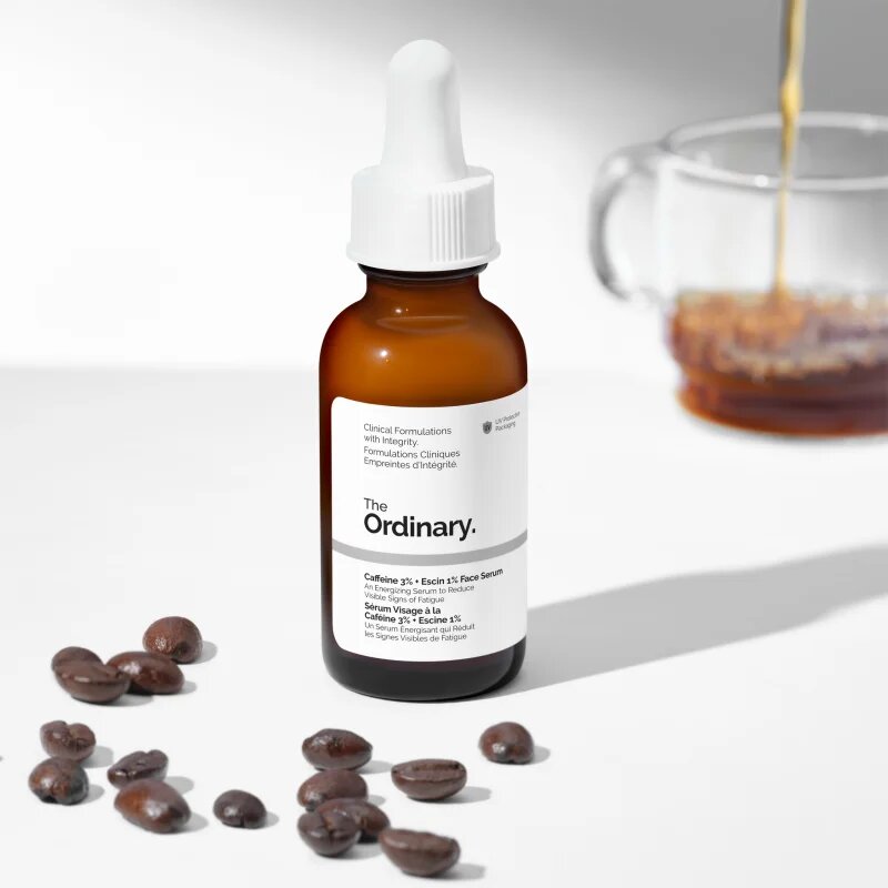 The Ordinary Caffeine 3% + Escin 1% Face Serum energizující sérum s kofeinem 30 ml