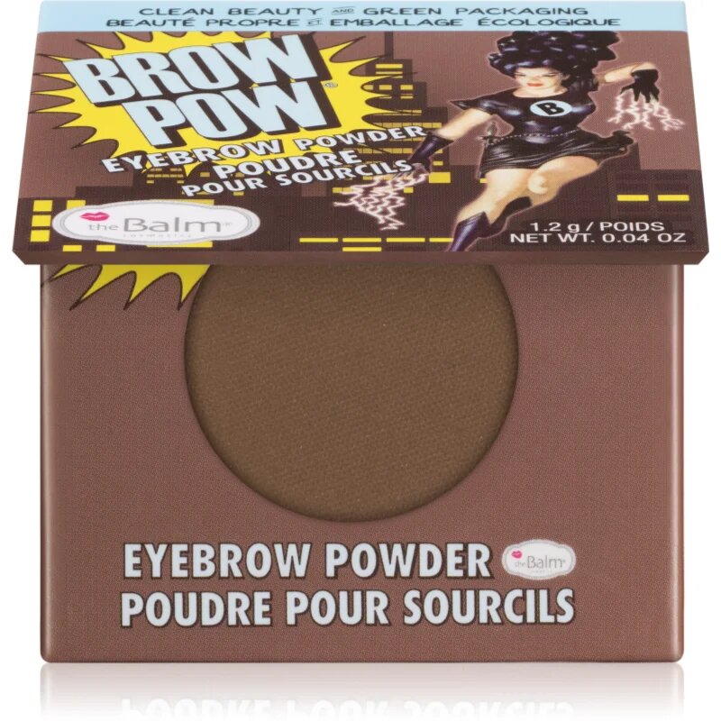 theBalm Browpow® pudr na obočí v praktickém magnetickém pouzdře odstín Light Brown 12 g