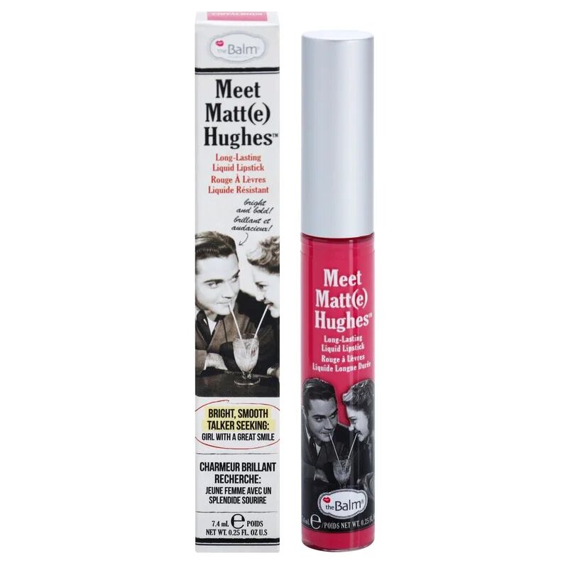 theBalm Meet Matt(e) Hughes Long Lasting Liquid Lipstick dlouhotrvající tekutá rtěnka odstín Chivalrous 7.4 ml