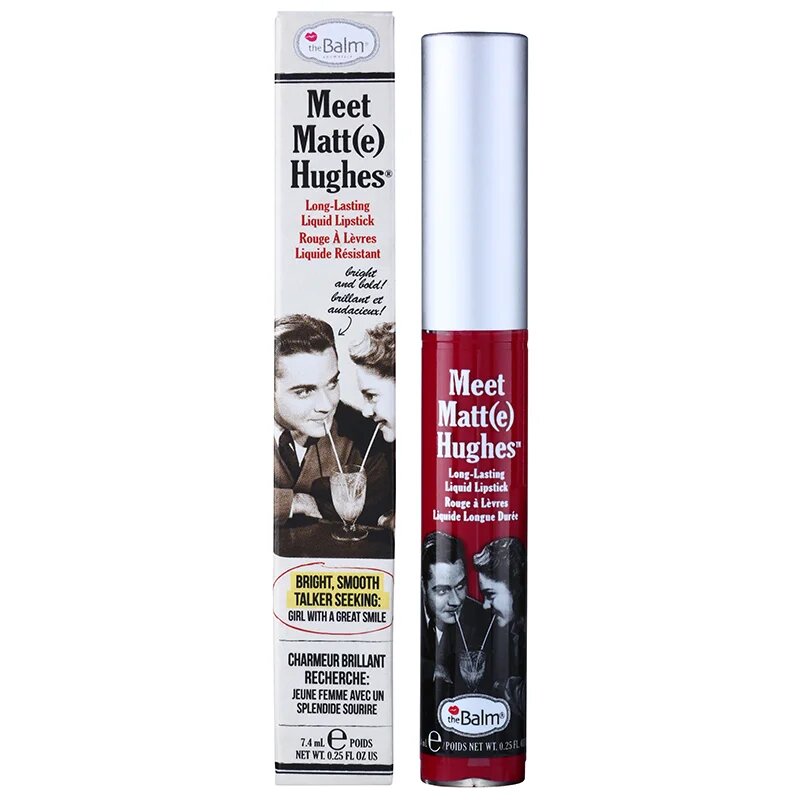 theBalm Meet Matt(e) Hughes Long Lasting Liquid Lipstick dlouhotrvající tekutá rtěnka odstín Dedicated 7.4 ml