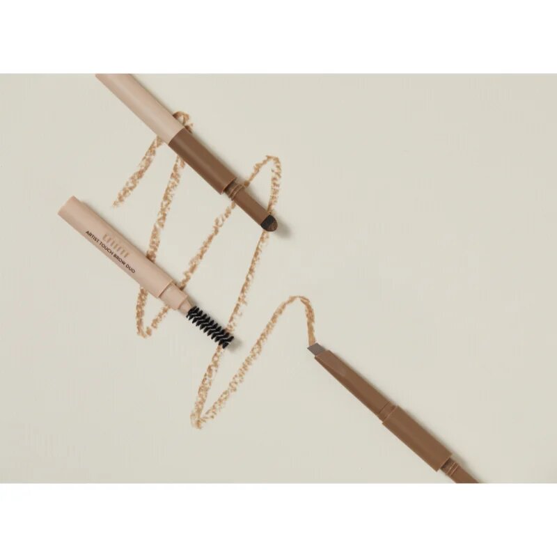 thim Artist Touch Brow Duo oboustranná tužka na obočí s kartáčkem odstín 01 Cocoa Brown 0.6 g