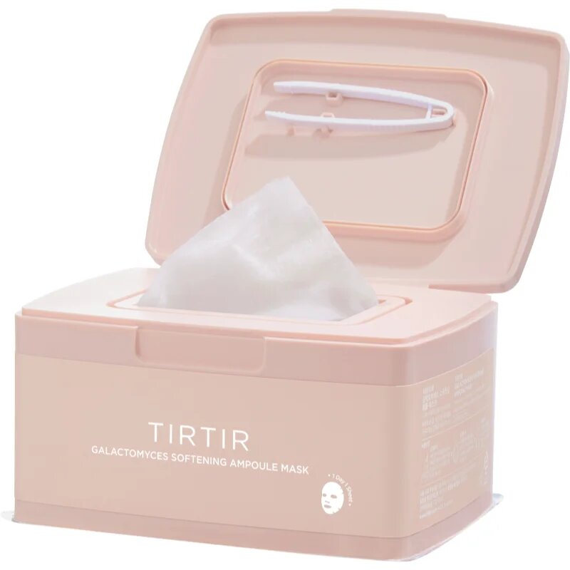 TIRTIR Ampoule Mask Galactomyces rozjasňující plátýnková maska s vyhlazujícím efektem 30 ks