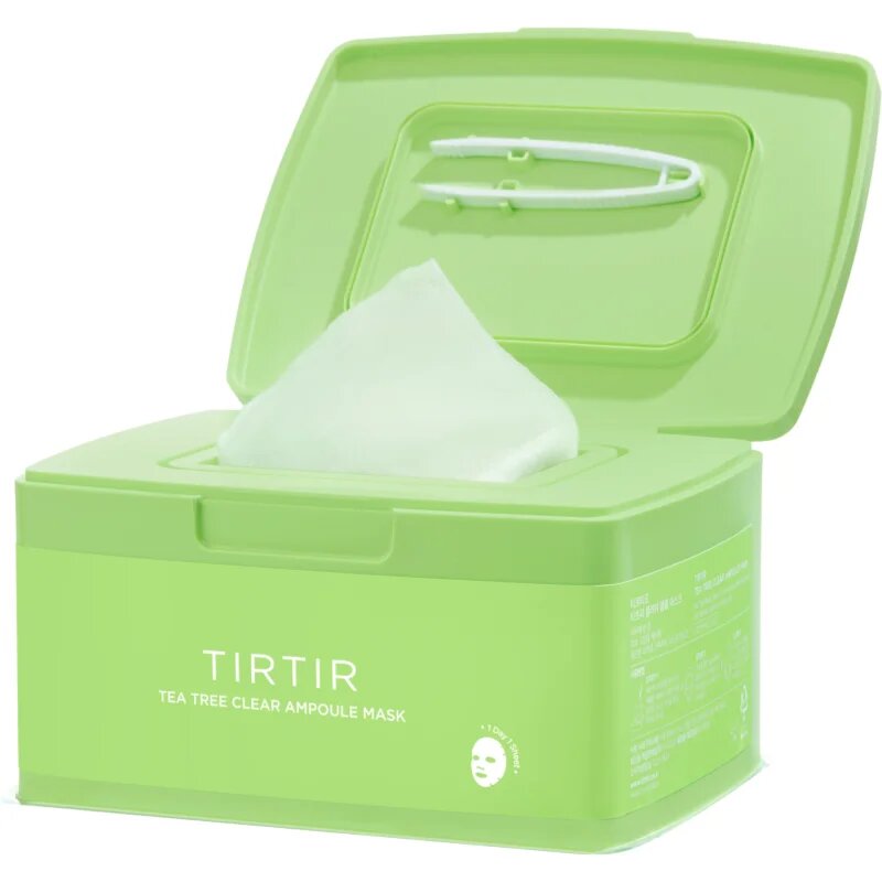 TIRTIR Ampoule Mask Tea Tree Clear zklidňující plátýnková maska pro problematickou pleť 30 ks