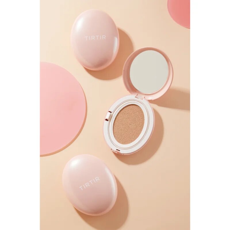 TIRTIR Mask Fit All Cover Cushion Mini matující make-up v houbičce odstín 24W Soft Beige 4.5 g