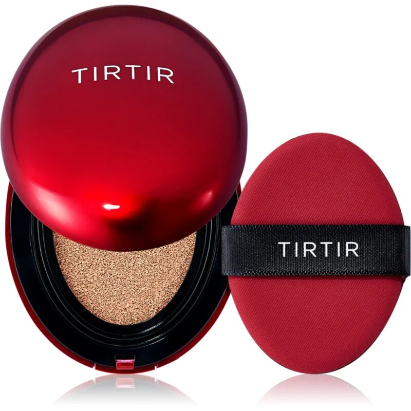TIRTIR Mask Fit Red Cushion dlouhotrvající make-up v houbičce odstín 22N Shell Beige 18 g
