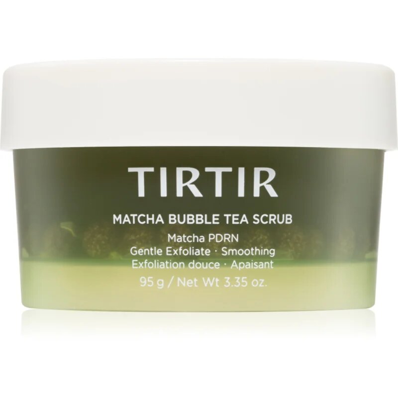 TIRTIR Matcha Bubble Tea Scrub jemný čisticí peeling se zklidňujícím účinkem 95 g