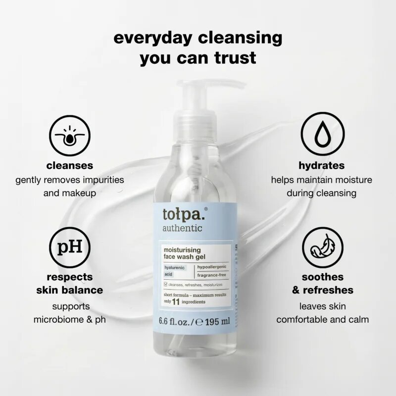 Tołpa Authentic čisticí a odličovací gel s hydratačním účinkem 195 ml