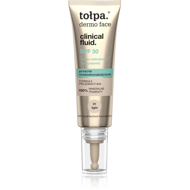 Tołpa Dermo Face Clinical Anti-Imperfections fluid proti nedokonalostem pleti odstín Light 25 ml
