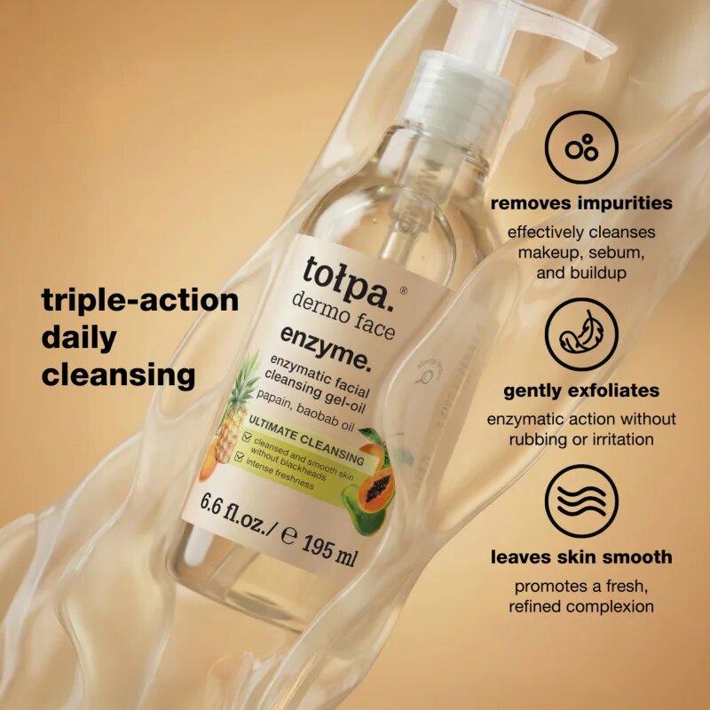 Tołpa Dermo Face Enzyme čisticí olejový gel na obličej 195 ml