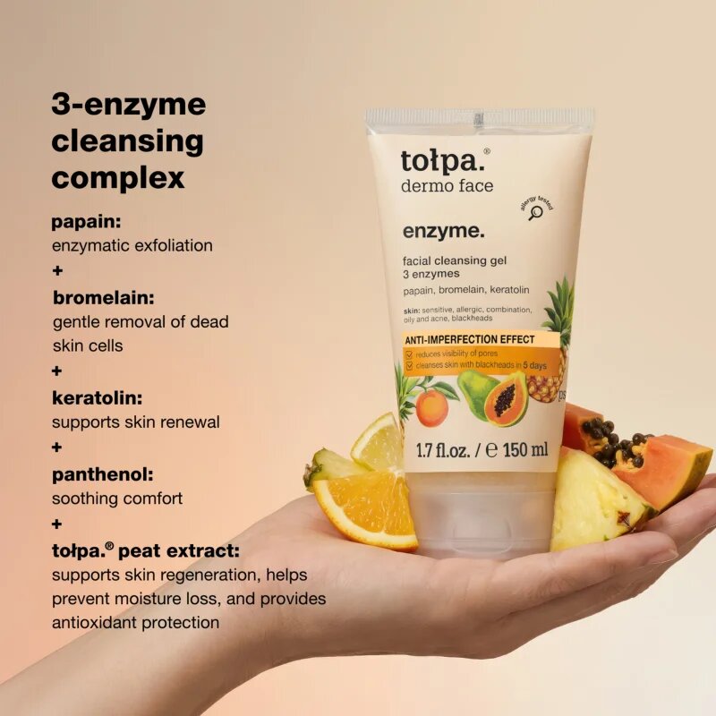 Tołpa Dermo Face Enzyme mycí gel proti černým tečkám 150 ml