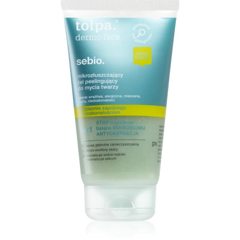 Tołpa Dermo Face Sebio čisticí peelingový gel na obličej 150 ml