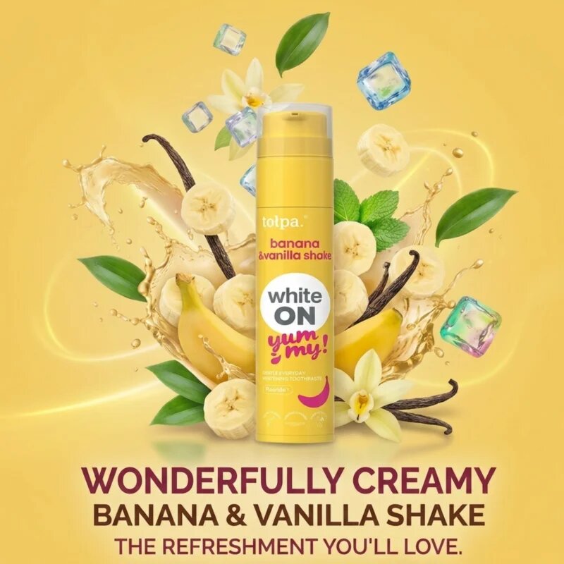Tołpa On White Yummy bělicí zubní pasta příchuť Banana & Vanilla 60 g