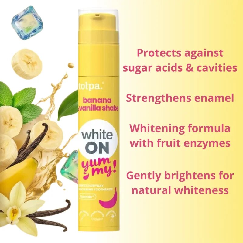 Tołpa On White Yummy bělicí zubní pasta příchuť Banana & Vanilla 60 g