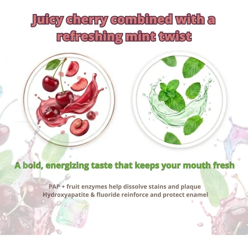 Tołpa On White Yummy bělicí zubní pasta příchuť Cherry & Mint 60 g
