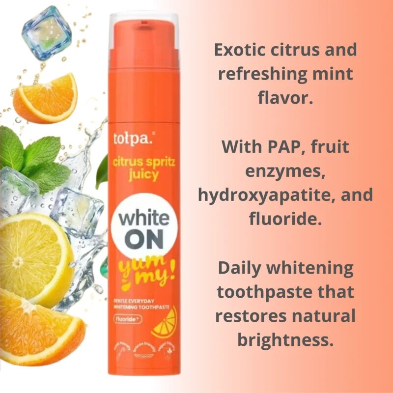 Tołpa On White Yummy bělicí zubní pasta příchuť Citrus Spritz 60 g