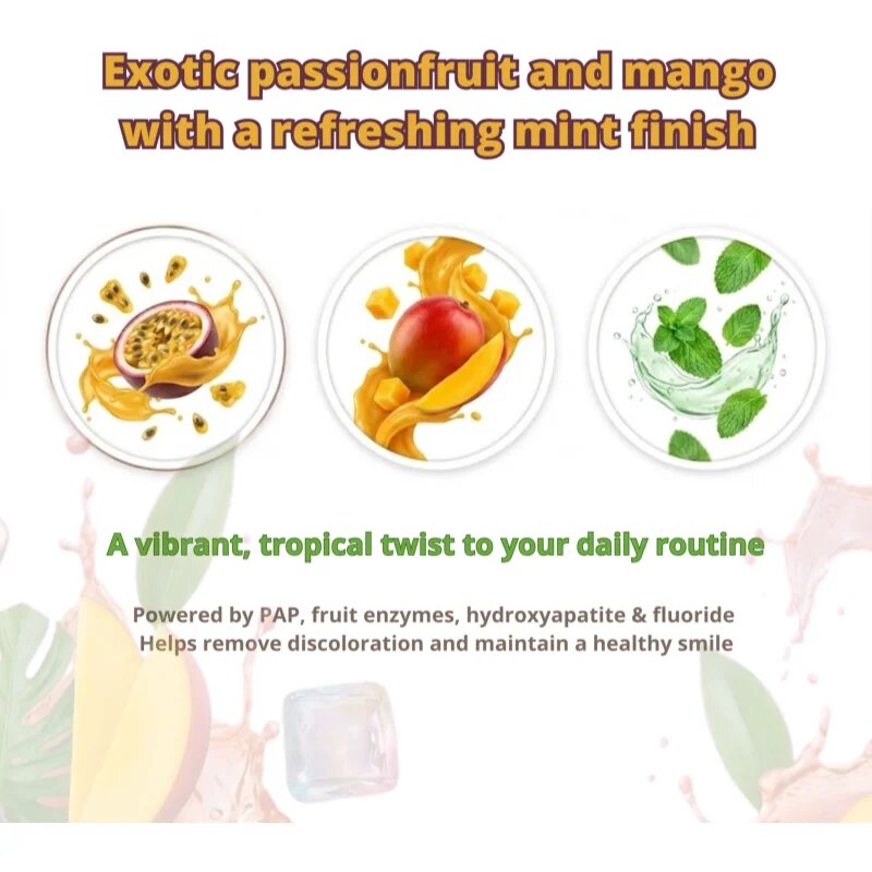 Tołpa On White Yummy bělicí zubní pasta příchuť Passionfruit & Mango 60 g