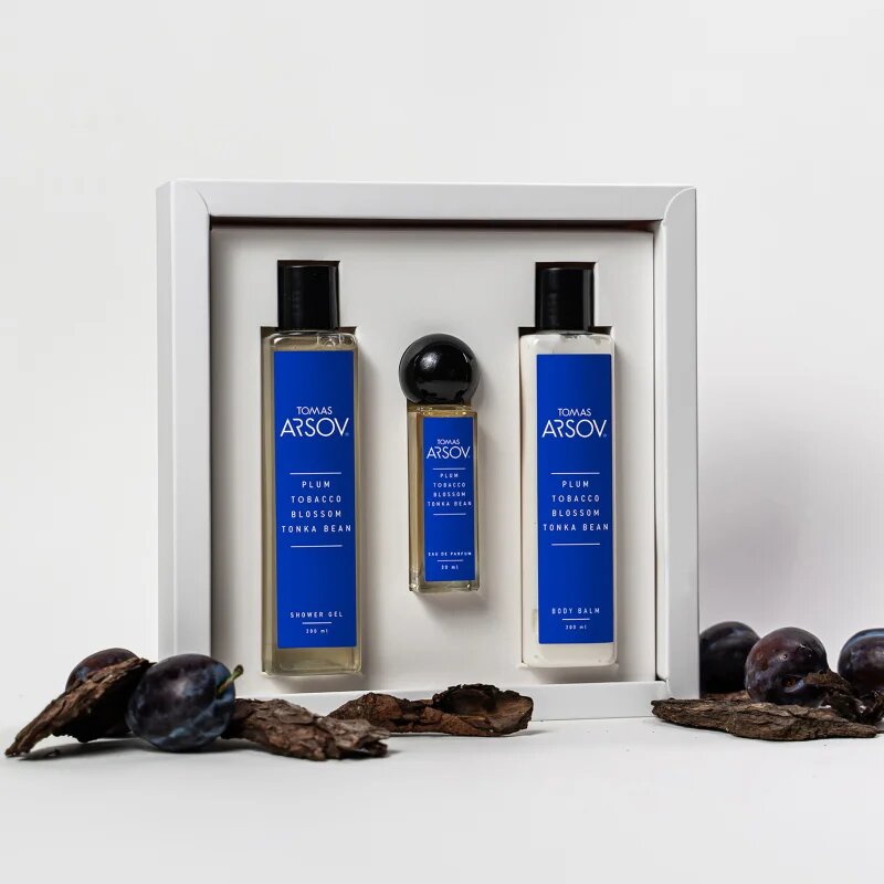 Tomas Arsov Plum Tobacco Blossom Tonka Bean dárková sada unisex 3 ks