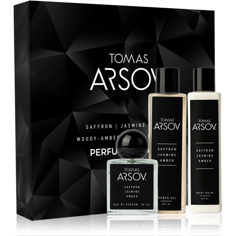 Tomas Arsov Saffron Jasmine Amber Parfume Gift Set dárková sada unisex 3 ks