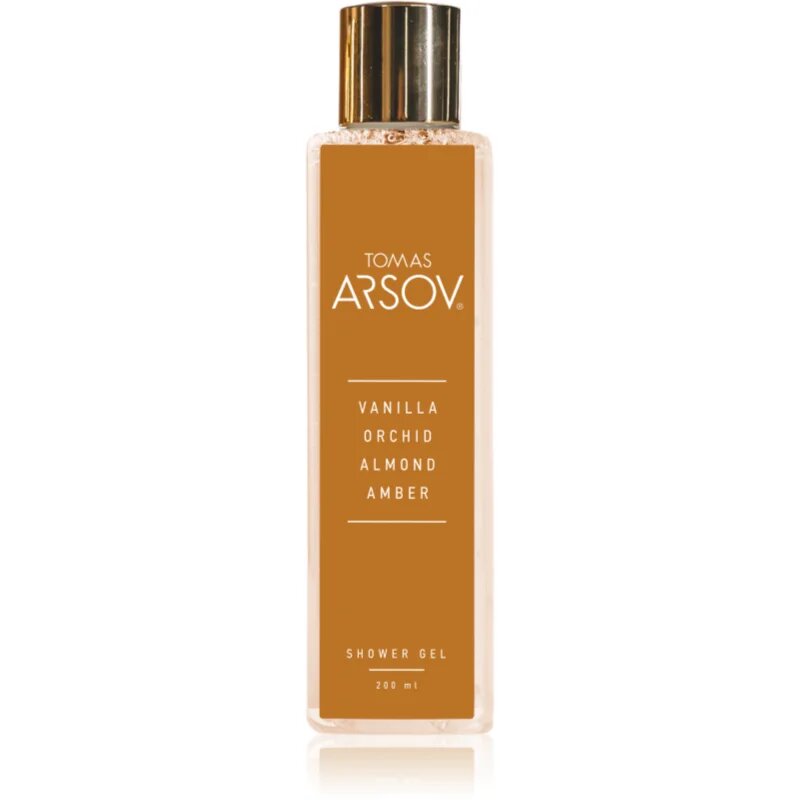 Tomas Arsov Vanilla Almond Milk Amber Shower gel parfémovaný sprchový gel 200 ml