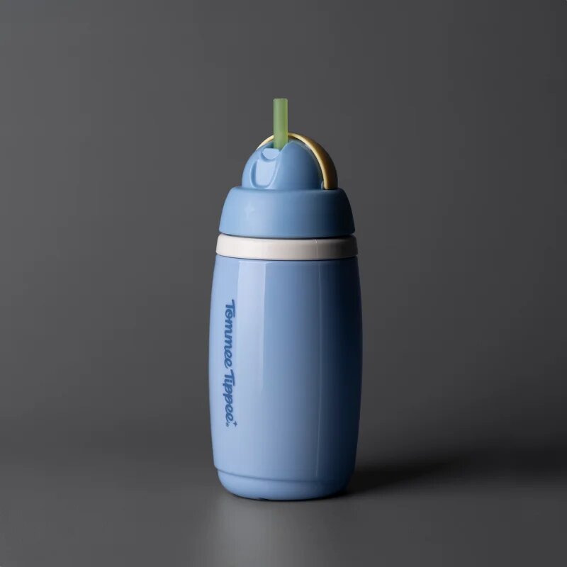 Tommee Tippee Active Cup hrnek s brčkem Blue 12m+ 1 ks