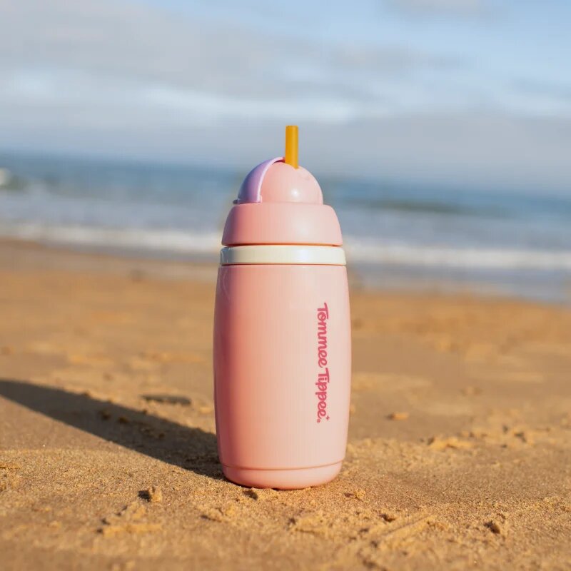 Tommee Tippee Active Cup hrnek s brčkem Pink 12m+ 1 ks