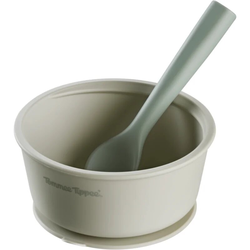 Tommee Tippee EasiStick™ Silicone Bowl & Spoon silikonová miska s přísavkou 4m+ Green 1 ks