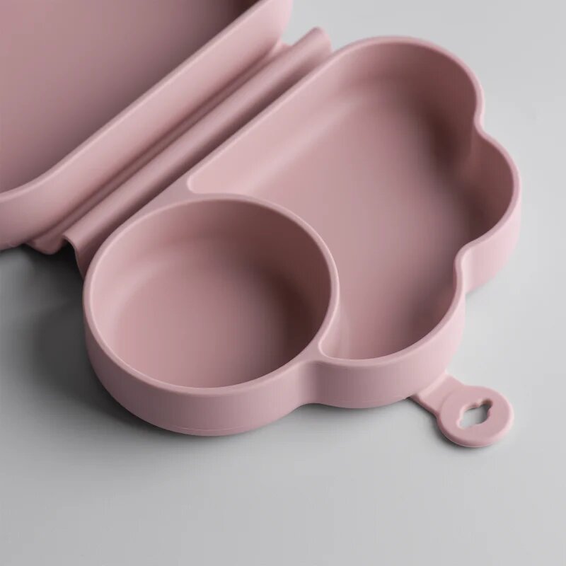 Tommee Tippee EasiStick™ Silicone Foldable Plate svačinový box 4m+ Pink 1 ks