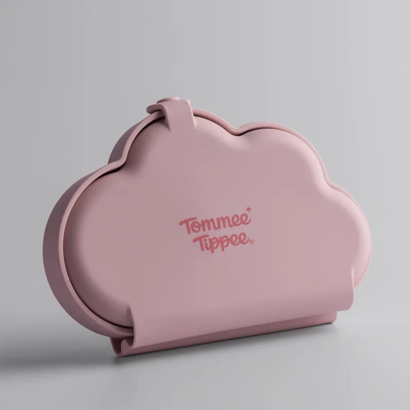 Tommee Tippee EasiStick™ Silicone Foldable Plate svačinový box 4m+ Pink 1 ks