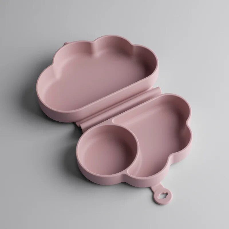 Tommee Tippee EasiStick™ Silicone Foldable Plate svačinový box 4m+ Pink 1 ks