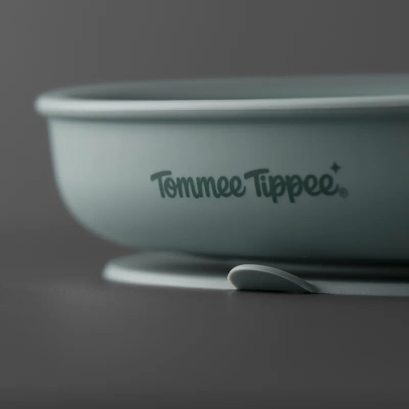 Tommee Tippee EasiStick™ Silicone Weaning Plate talíř s přísavkou 4m+ Green 1 ks