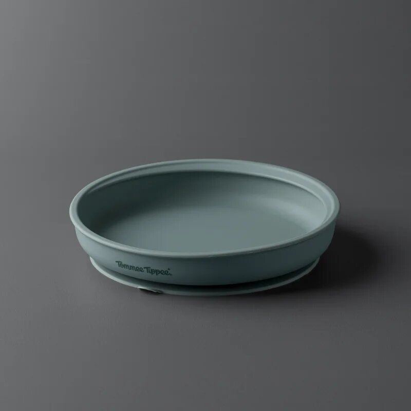 Tommee Tippee EasiStick™ Silicone Weaning Plate talíř s přísavkou 4m+ Green 1 ks