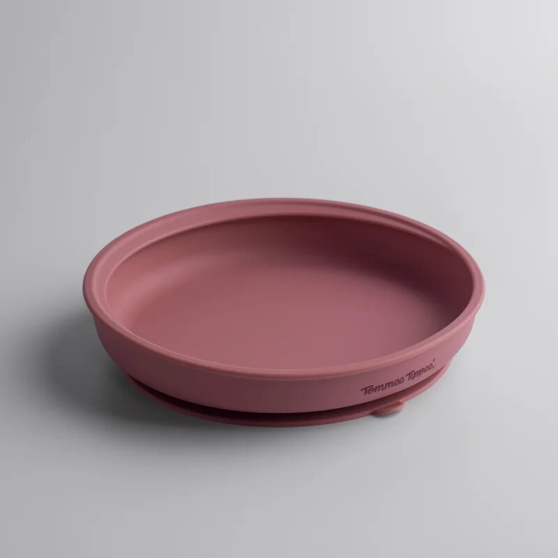Tommee Tippee EasiStick™ Silicone Weaning Plate talíř s přísavkou 4m+ Pink 1 ks
