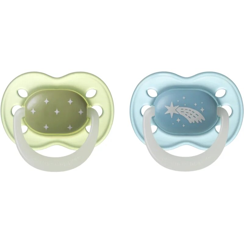Tommee Tippee NightGlow Soother 0-6m dudlík Boy 2 ks
