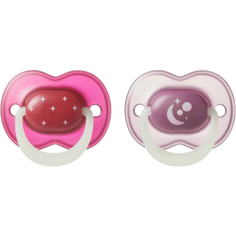 Tommee Tippee NightGlow Soother 18-36m dudlík Girl 2 ks