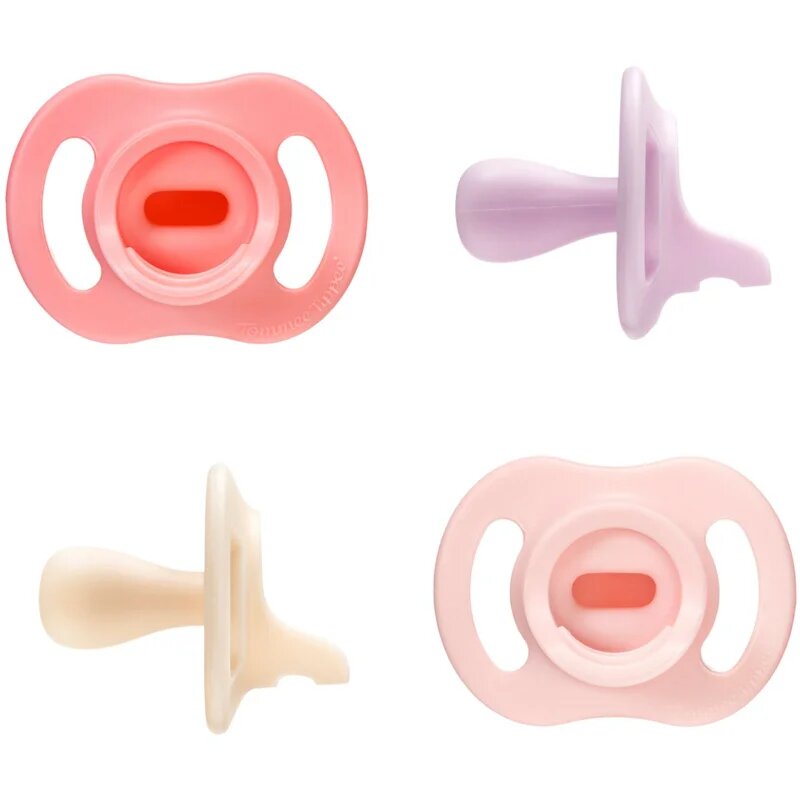 Tommee Tippee Ultra Light Stay Put 0-6 m dudlík Girl 4 ks