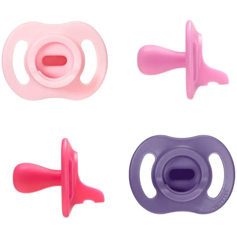 Tommee Tippee Ultra Light Stay Put 18-36m dudlík Girl 4 ks