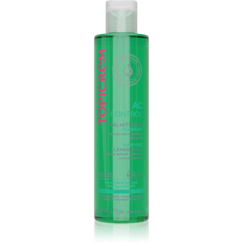 Topicrem AC Purifying Cleansing Gel hloubkově čisticí gel pro mastnou citlivou pleť 200 ml