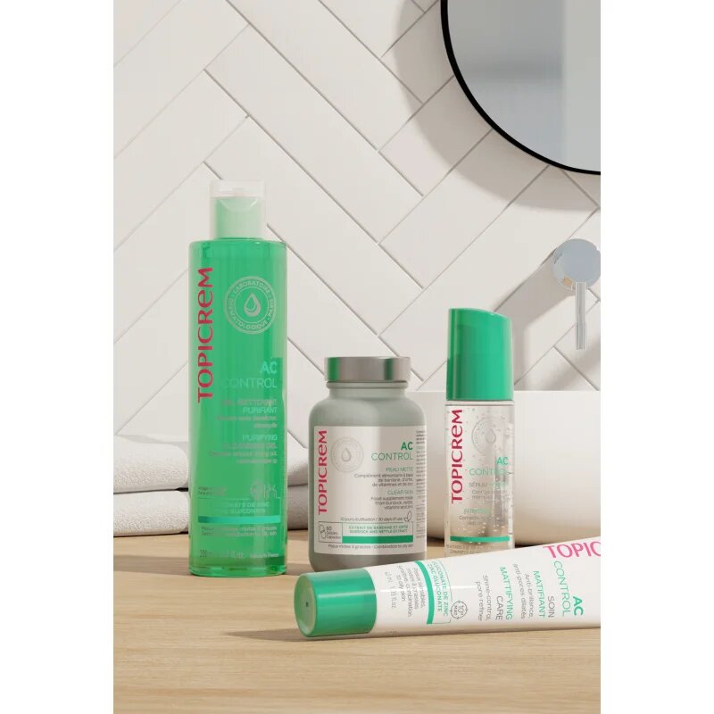 Topicrem AC Purifying Cleansing Gel hloubkově čisticí gel pro mastnou citlivou pleť 200 ml