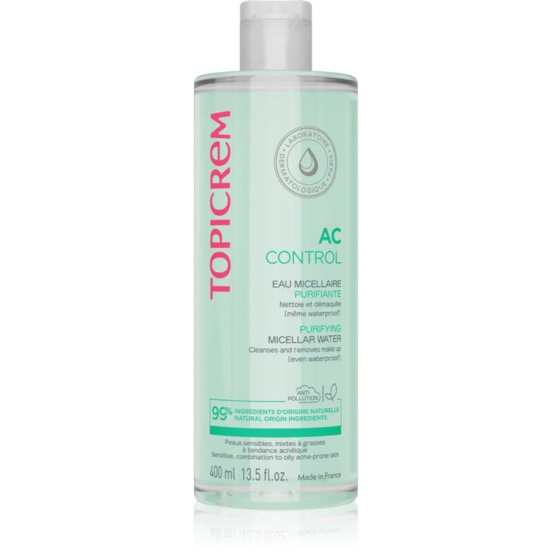 Topicrem AC Purifying Micellar Water čisticí micelární voda pro mastnou pleť se sklonem k akné 400 ml