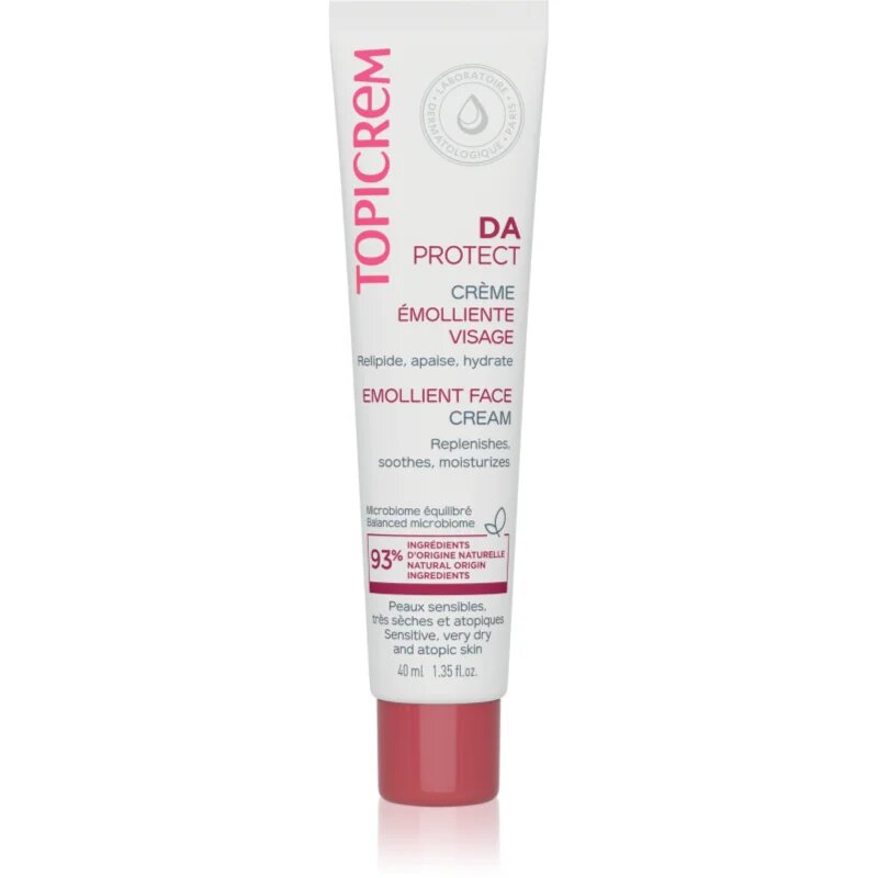 Topicrem DA Emollient Face Cream zvláčňující krém pro suchou až atopickou pleť 40 ml
