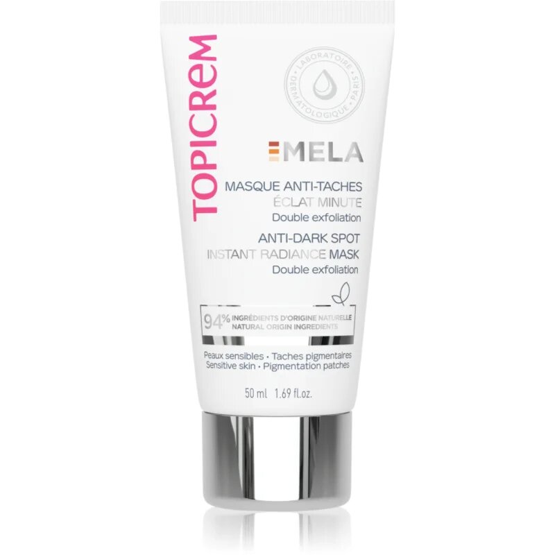 Topicrem MELA Anti-Dark Spot Instant Radiance Mask rozjasňující maska proti pigmentovým skvrnám 50 ml